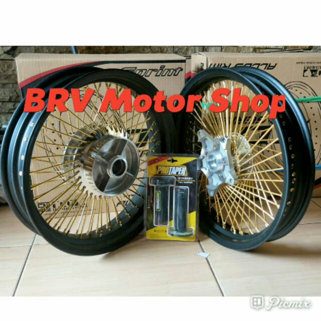Velg Jari Jari Seribu Cb - Velg Cbr 150- Cb 150 - Cb 150R - Cbr 150 Faceliti Bonus Hand Grip Ori 17