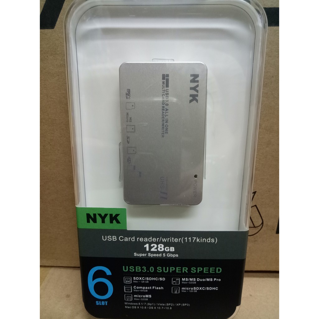 NYK Card Reader 6 SLOT USB 3.0 V3-09 Super Speed