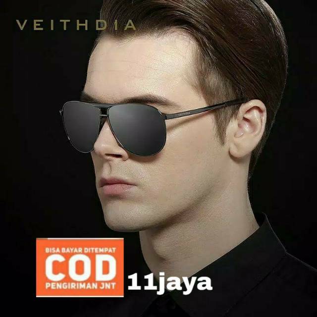 COD VEITHDIA Kacamata Pria Polarized Anti UV400 Elegan