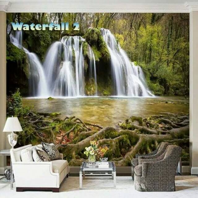 Gambar Pemandangan Air Terjun 3 Dimensi