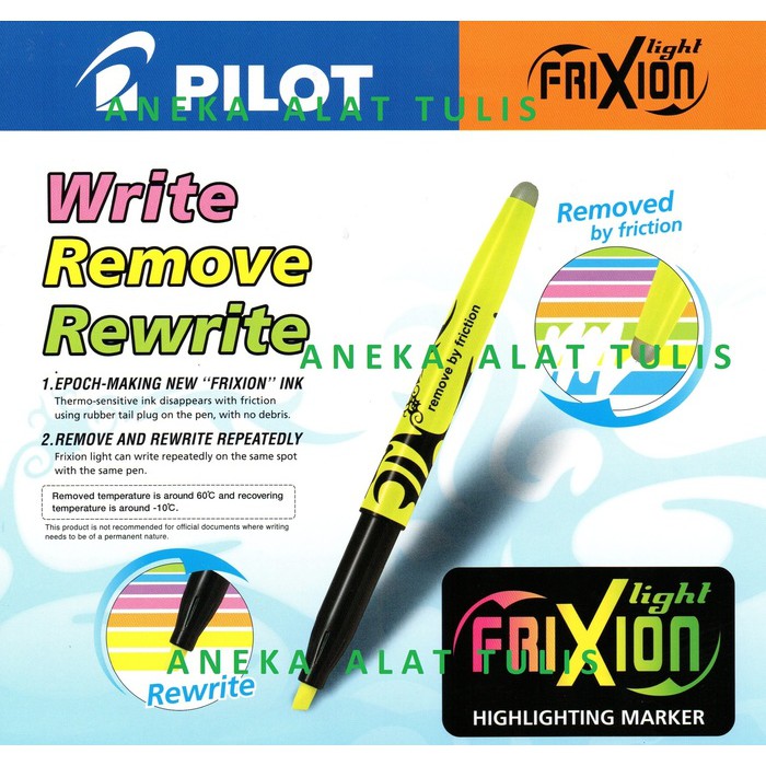 

PILOT FRIXION LIGHT SET 6 / HIGHLIGHTER FRIXION SFL-60SL-6C