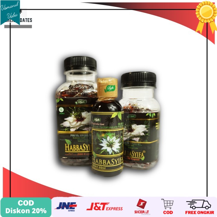 

◾COD◾ HABBASYIFA OIL 200 KAPSUL : MINYAK HABBATUSSAUDA 100% (JINTEN HITAM)