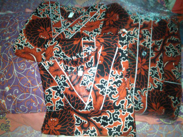 Piyama Batik Bagan Anak Size 1-10 (batik Bagan Siapi Api)