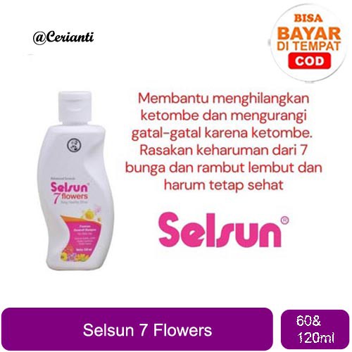 SELSUN Shampoo Conditioner Series | Sampo anti ketombe 7 FLOWERS 60 &amp; 120 ML_Cerianti