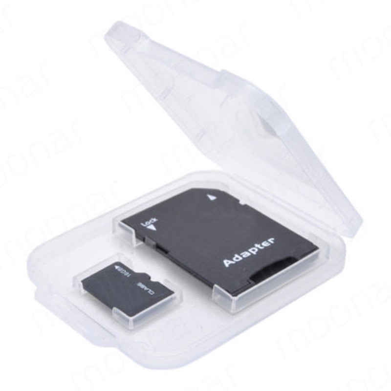 Plastic Case Tempat Memory Card MicroSD + SD Card Case Holder
