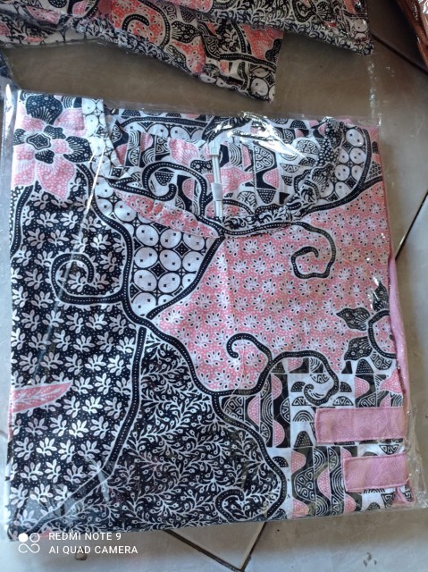 Batik Wanita Asj Sa Hrb026 Kenongo Kemeja Tosca Pendek / Atasan Batik Wanita