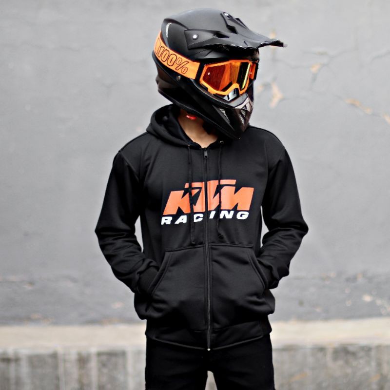 JAKET KTM READY TO RACE ZIPPER (BLACK)