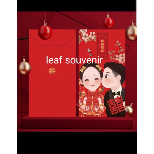 

kertas angpao wedding / kertas angpao shuang xi / kertas angpao kartun wedding nikah wedding couple decoration
