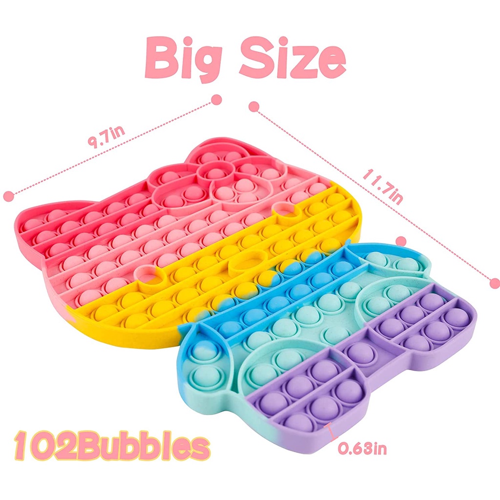 Jumbo Pop It Push Bubble Sensory Cute Toy Super Big Popit Gigantic Oversized Chess Board Push Pop It Hello Kitty Toys for Kid Children Gift-1