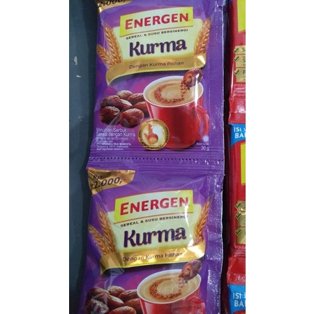 Energen 30/35gr #Rasa# Vanila, Kurma, Jahe, Kacang Ijo, Jagung, Coklat