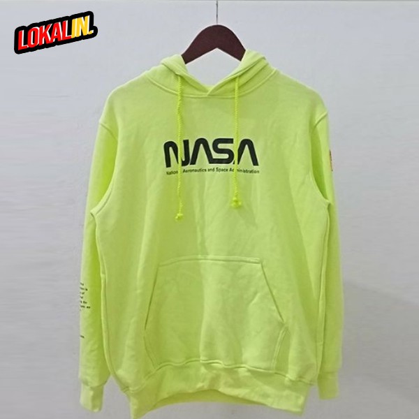 Jaket Hoodie Sweater Import 100% Original H&M NASA ADMINITRATION NEON MURAH Berkualitas