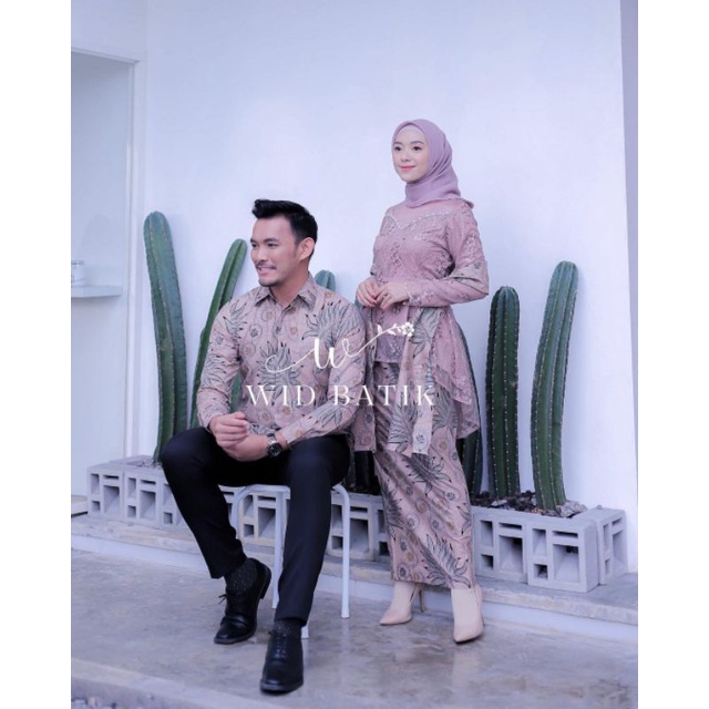 Kebaya batik couple KALENA Rose (GRATIS JILBAB) KEBAYA MODERN , Kebaya baju wisuda kebaya lamaran baju tunangan