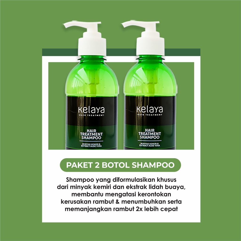 KELAYA HAIR TREATMENT Shampoo Shampo Penghitam Pemanjang Penumbuh Rambut Anti Rontok Ketombe