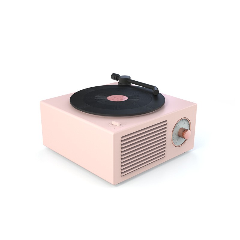 SPEAKER VINYL RECORD RETRO PLAYER PREMIUM UNIQUE Wireless Portable Bluetooth Subwoofer Audio Cerdas