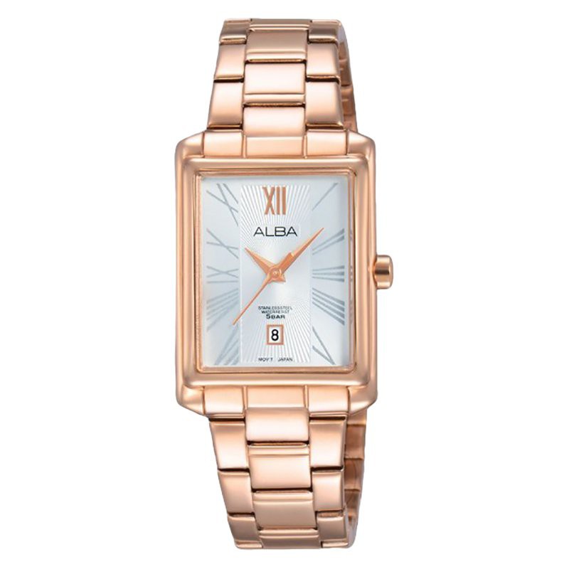 JAM TANGAN WANITA ALBA AH7J70X1 ROSEGOLD SILVER ORIGINAL