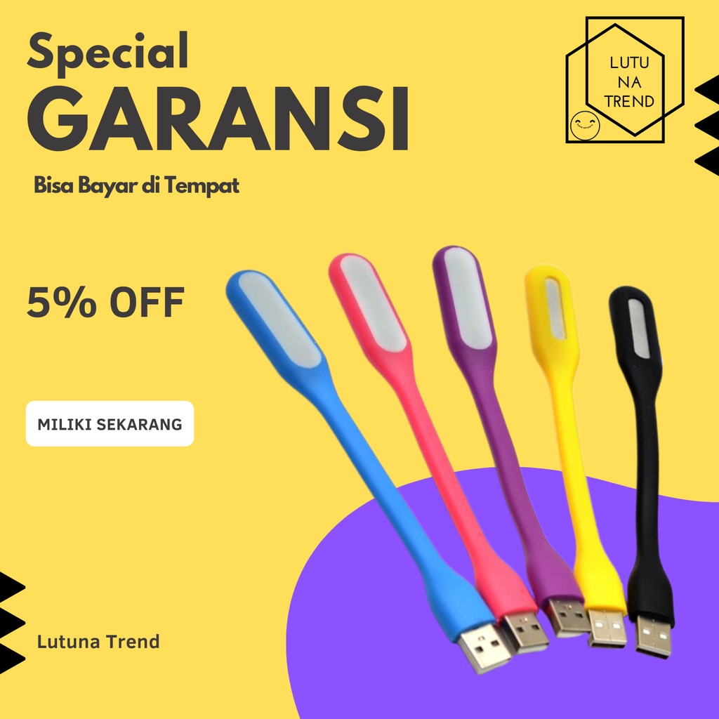 Lampu LED SIKAT Lampu USB Flexible LED USB Light Powerbank Lampu Baca Lampu Sikat LAMPU USB LED DARU
