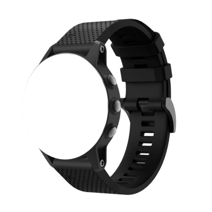 N33 Quick Fit 20mm Strap Garmin D2 Delta S - Rubber Metal Black Buckle