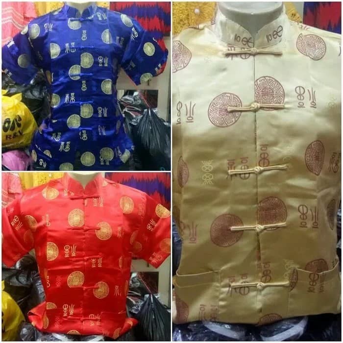 NEW...Cheongsam Pria Lengan Pendek