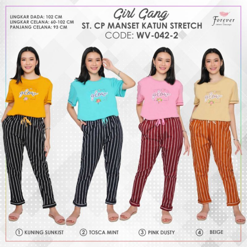 SETELAN CELANA PANJANG KATUN STRETCH FOREVER SWEET BLACK LABEL