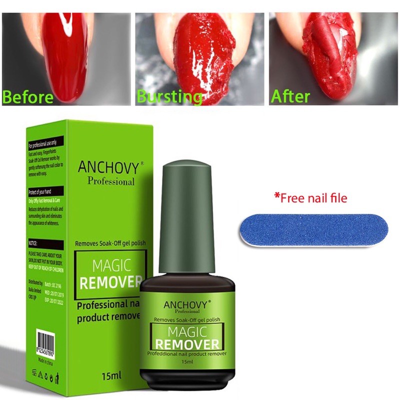 ANCHOVY 15ML INSTANT MAGIC REMOVER ASETON ACETON GEL POLISH INSTAN REMOVE GEL POLISH