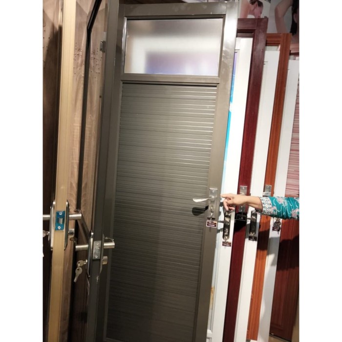 Pintu plus Kusen Aluminium Kaca Kamar Mandi ICEPOL