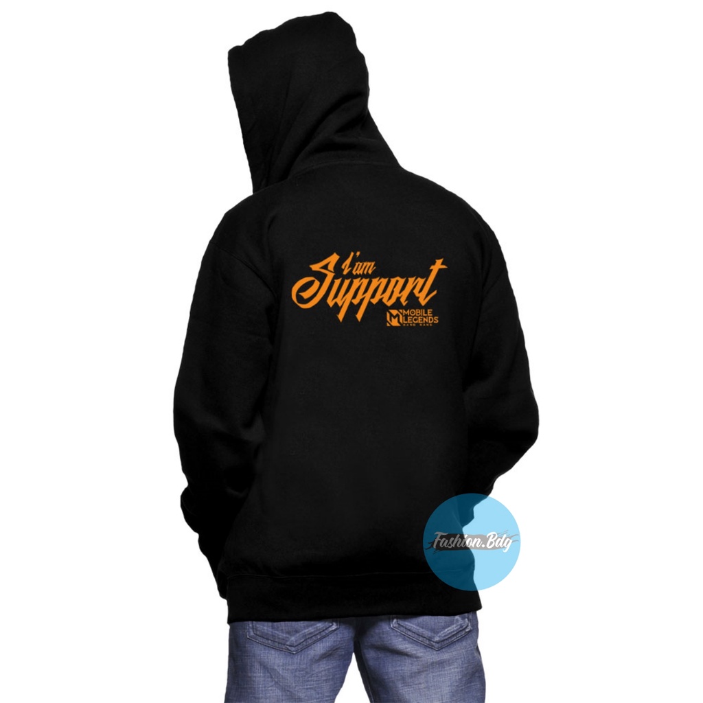 JAKET SWEATER HOODIE JUMPER I'AM SUPPORT MOBILE LEGEND TERLARIS