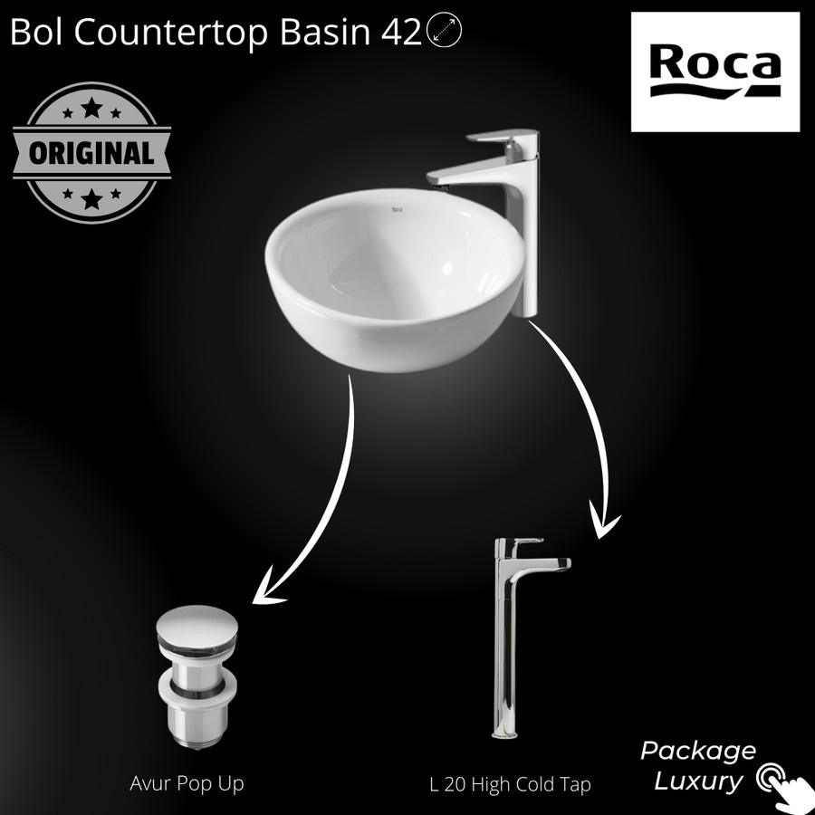 Wastafel Roca Countertop Bol Paket Hemat