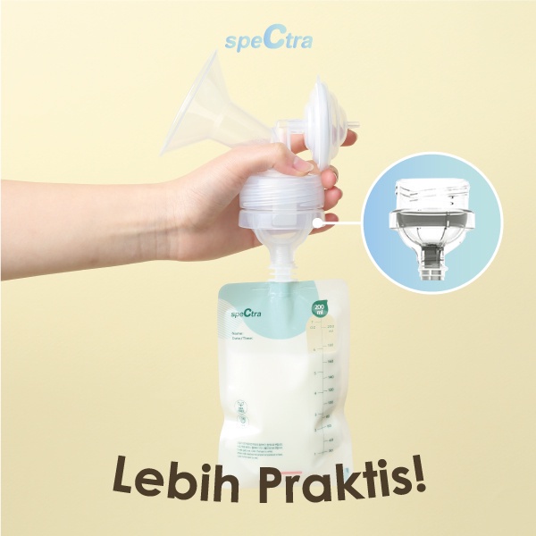 SPECTRA PREMIUM MILK BAG STORAGE 200ML X 10PCS WITH CONNECTOR