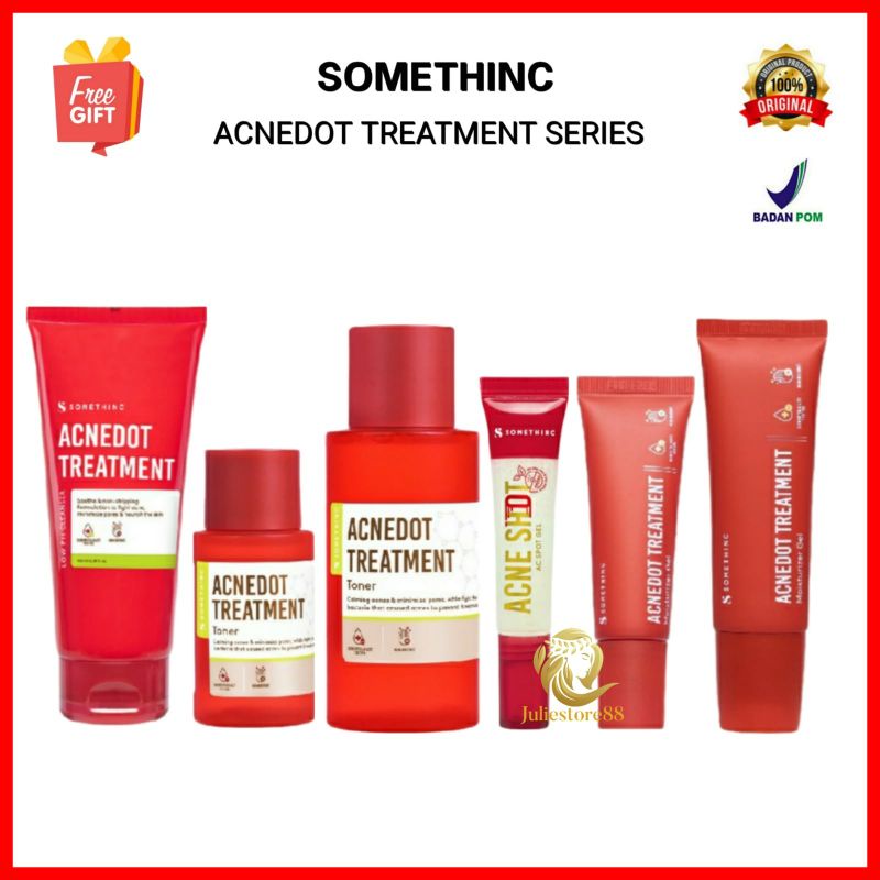 (FULLSIZE) SOMETHINC Acnedot Treatment Low pH Cleanser Toner Moisturizer Gel Acne Shot AC Spot Gel