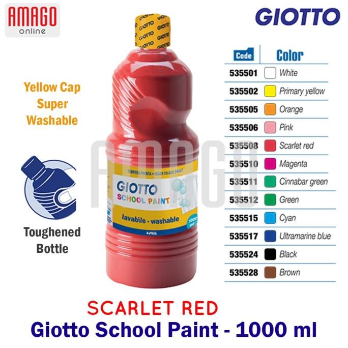 

TERMURAH GIOTTO SCHOOL PAINT - SCARLET RED - 1.000 ml - 535508/CAT AKRILIK SET/CAT AKRILIK SET 24 WARNA/CAT AKRILIK PASTEL/CAT AIR/CAT AIR LUKIS SET/CAT AIR GIOTTO/KUAS LUKIS 1 SET/KUAS LUKIS KECIL/KUAS LUKIS LENGKAP/KANVAS LUKIS/KANVAS LUKIS