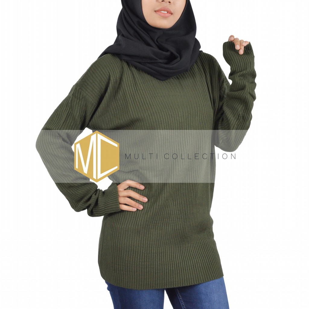 BOXY ABG PREMIUM - Baju Rajut Korea - Sweater Rajut Wanita - boxy sweater - sweater oversize - Rajut-ARMY