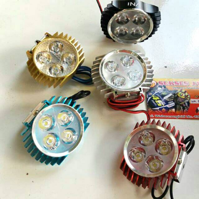 LAMPU SOROT SLIM LED 4 MATA 5 MODE CASING ALUMUNIUM TIPIS TERMURAH