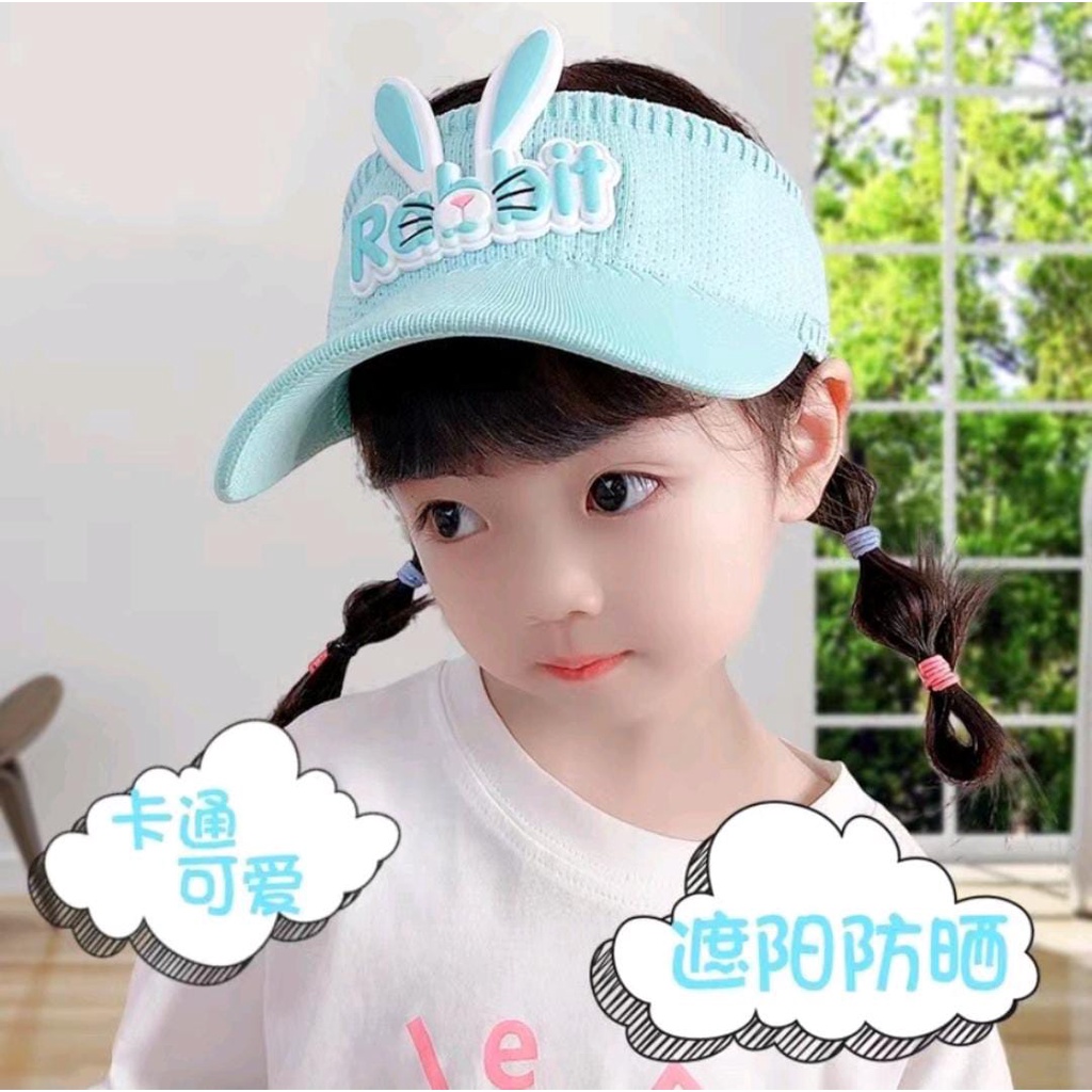 Topi Anak Motif Rabbit / Topi Anak Karakter / Topi Anak Kelinci / Topi Golf Senam Import