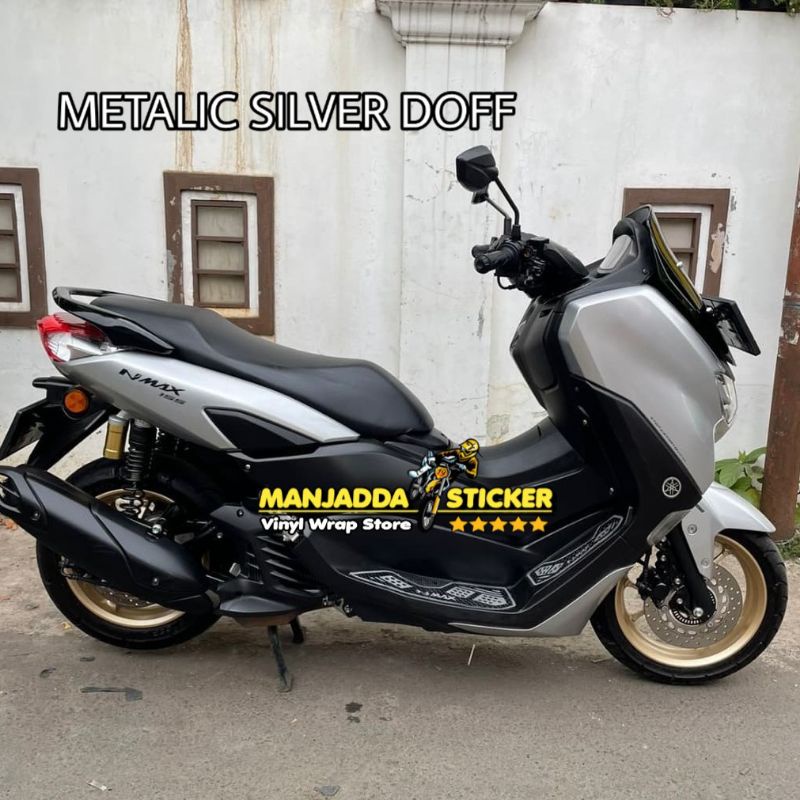 STIKER SKOTLET MOTOR WARNA SILVER METALIC CANDY KUALITAS PREMIUM