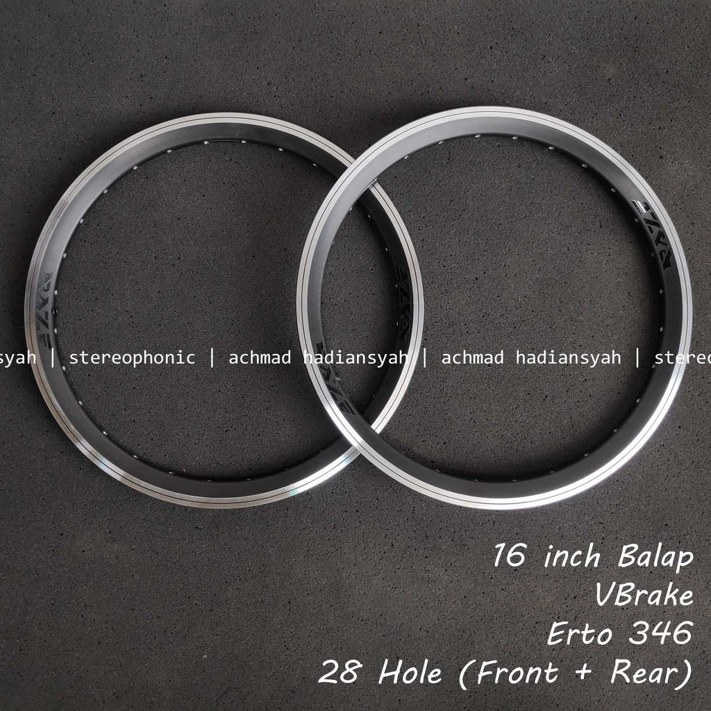 SEPASANG.. Rims RAZE 16 inch balap Erto 349 28H Rims 16 inch UBrake Rims 349 VBrake Rims 28 Hole