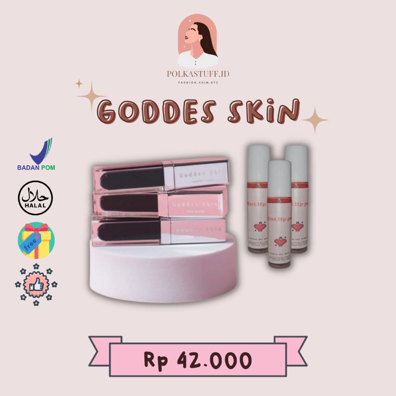 [READY SIAP KIRIM] New Packaging Lip Stain Goddes Skin | Lip Potion Goddes Skin | Lip Care