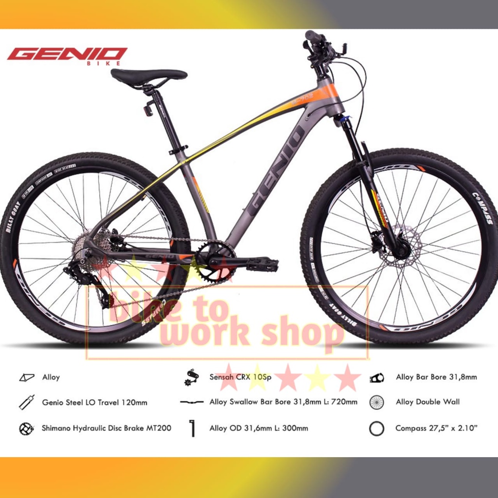 SEPEDA GUNUNG MTB GENIO M 702 27.5 ALLOY REM HIDROLIK 10 SPEED BY UNITED