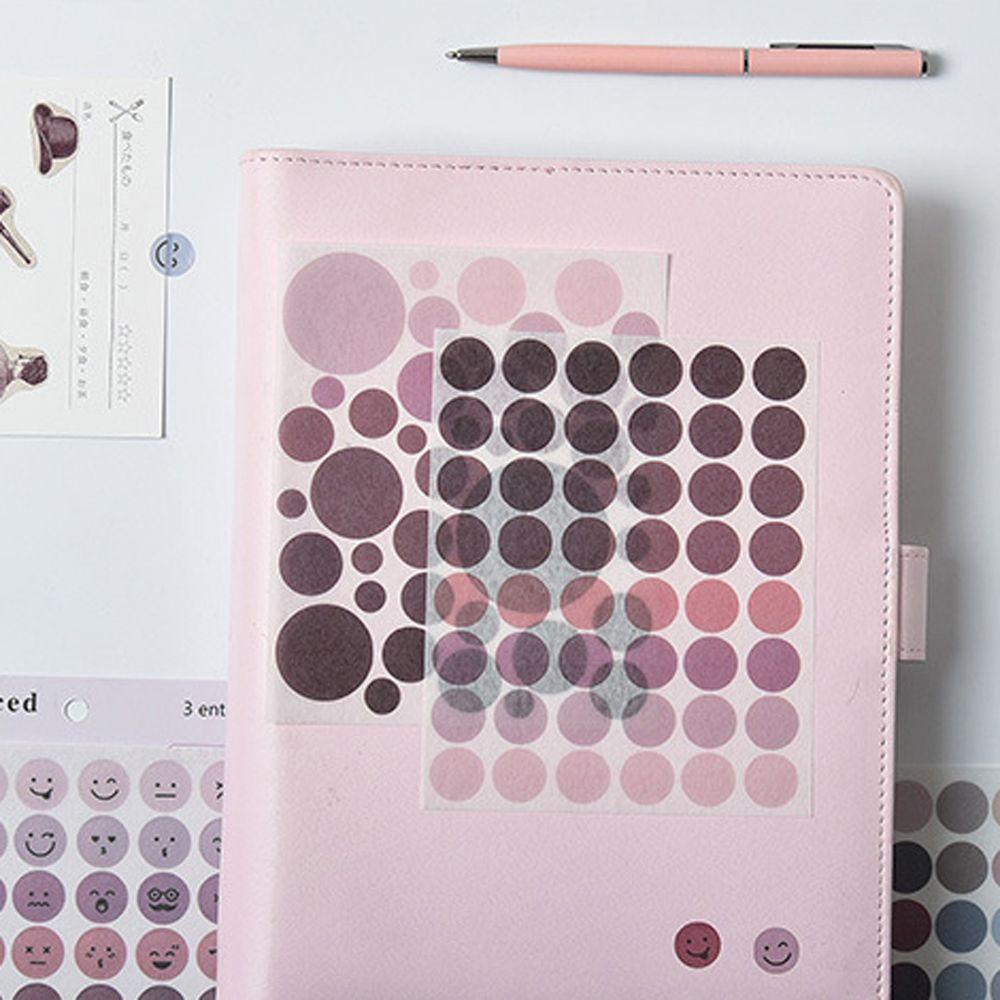 Lanfy Stiker Bulat Motif Polkadot Untuk Dekorasi Handphone / Scrapbook / Diary DIY