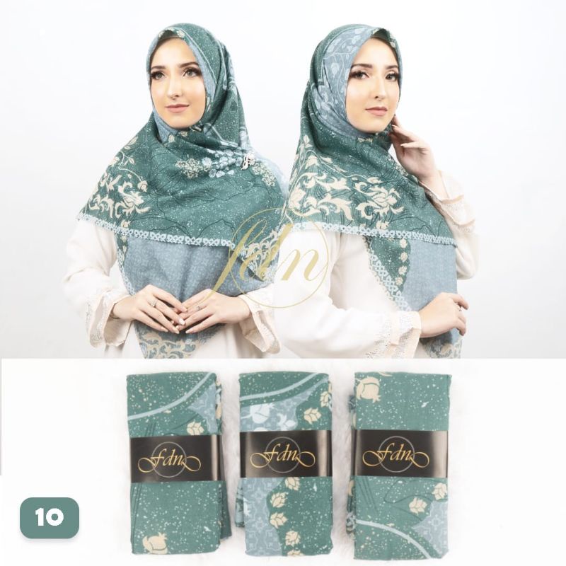 kerudung/ hijab /jilbab kekinian, segi empat voal premium fdn