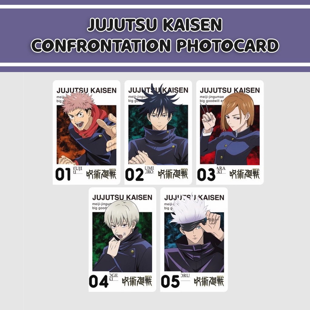 Photocard Jujutsu Kaisen Confrontation Photo Card Kartu Anime DOUBLE SIDED GLOSSY