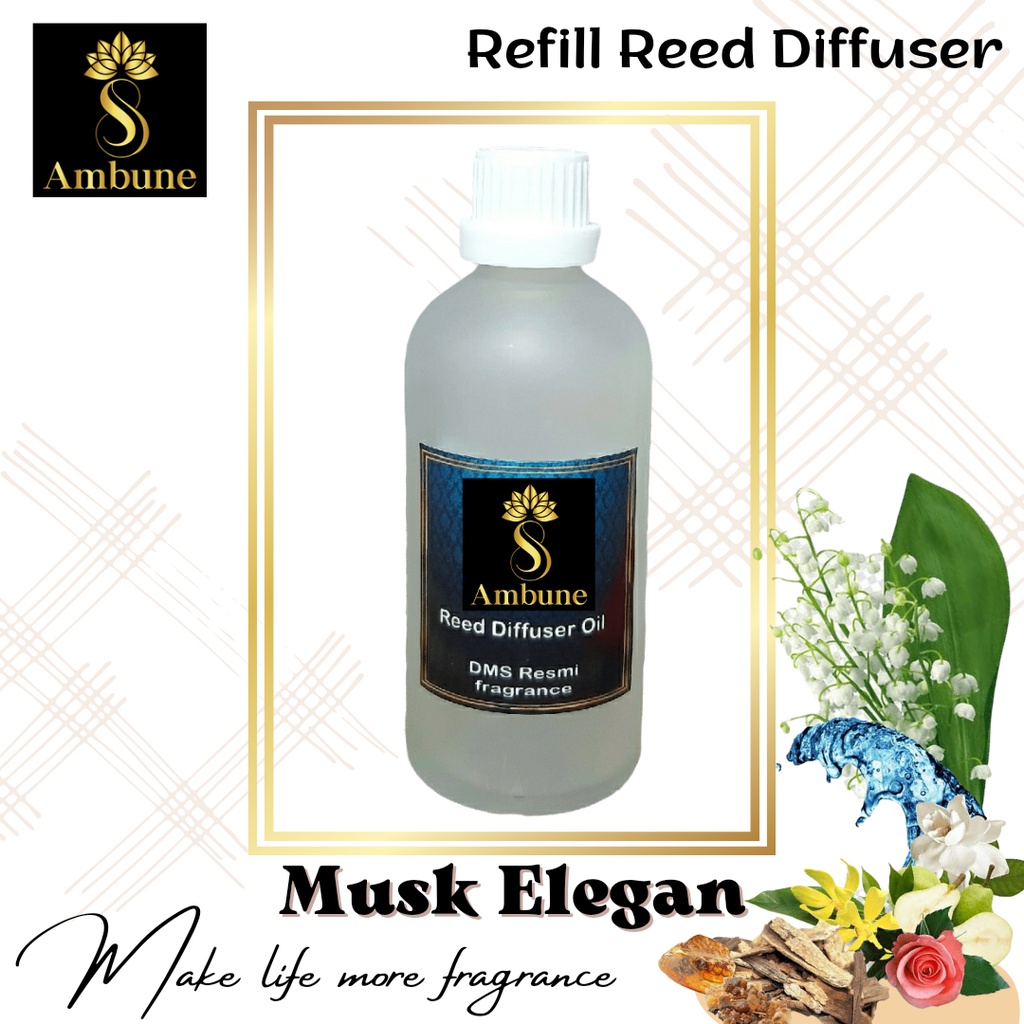 Musk Elegan Pengharum ruangan 110 ml + Extra refill 100 ml Ambune