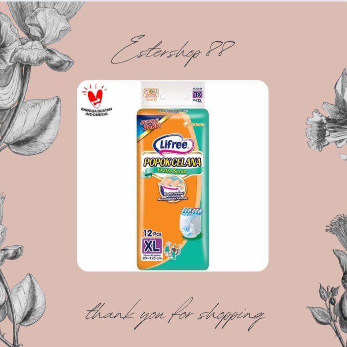 Dewasa-Diaper- Lifree Pampers Celana Xl / Pampers Dewasa /Pampers Orang Tua -Diaper-Dewasa.