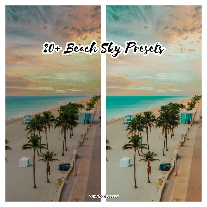 20+ PRESET LIGHTROOM BEACH SKY SERIES For IOS &amp; Android