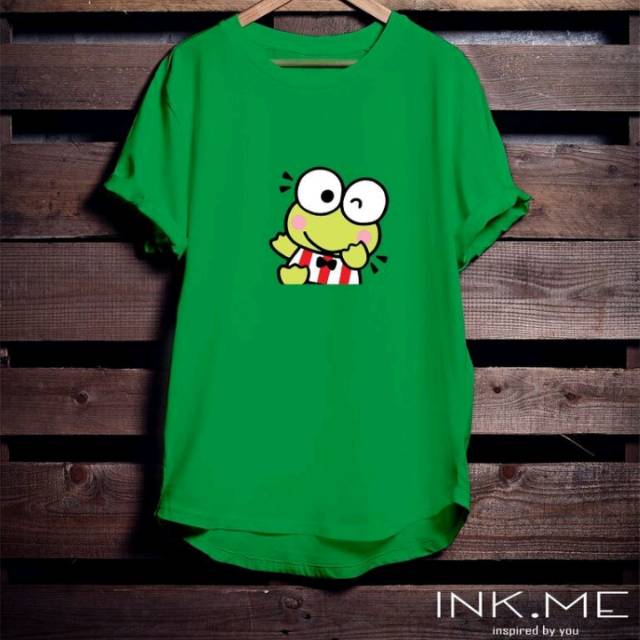 KEROPPI TSHIRT- KAOS LUCU KEROPPI- Happy keroppi / KAOS SABLON WANITA / KAOS KEROPPI LUCU