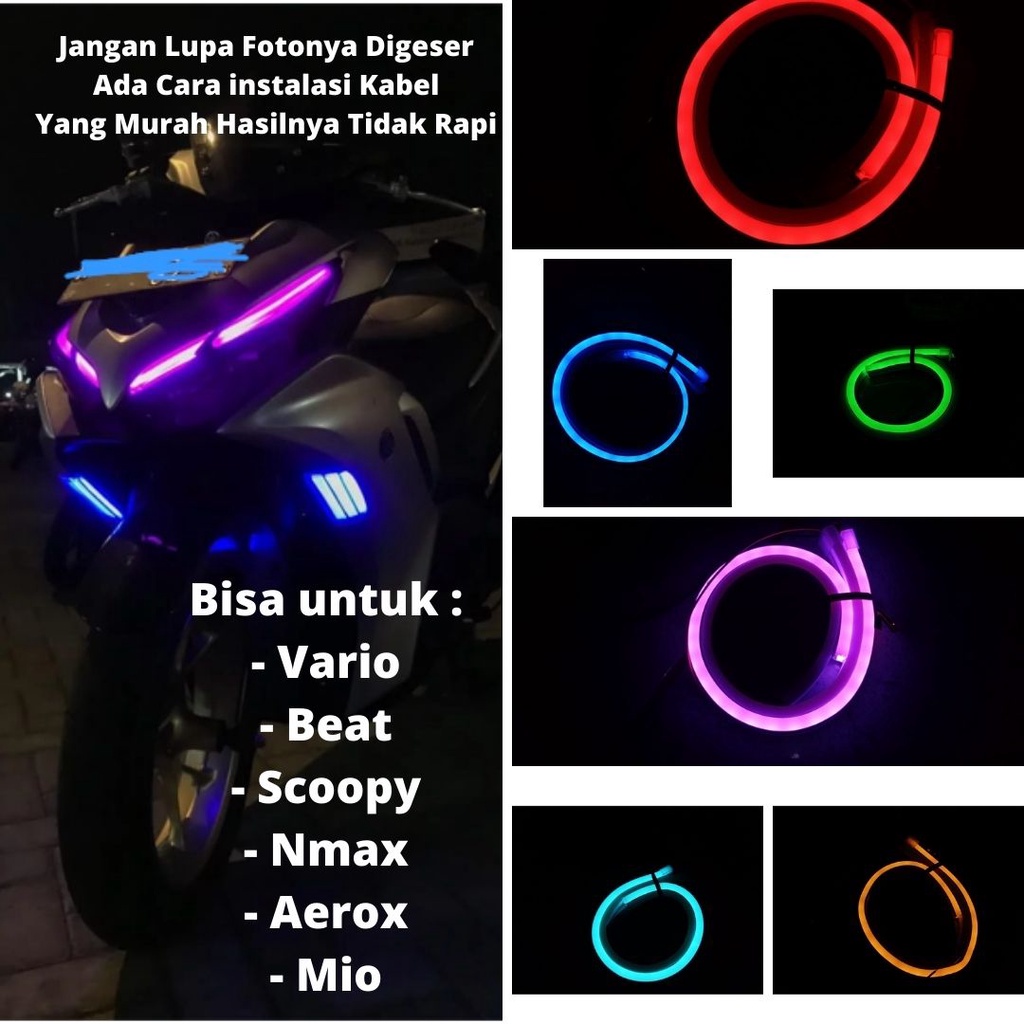 Lampu Alis Motor Mobil Semua Merk Tahun Tipe LED Neon Bukan Running dan Bukan Bintik 30cm