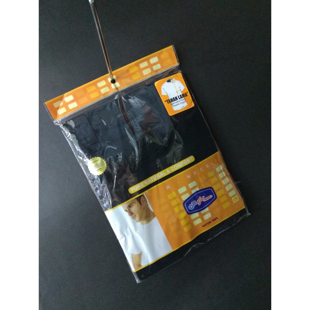 Kaos Dalam Pria GTMAN ROUND NECK GTS01 HITAM ISI 1