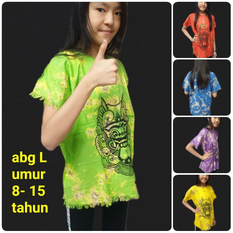 baju Bali barong ABG L dasar warna 8 sampai 15 tahun