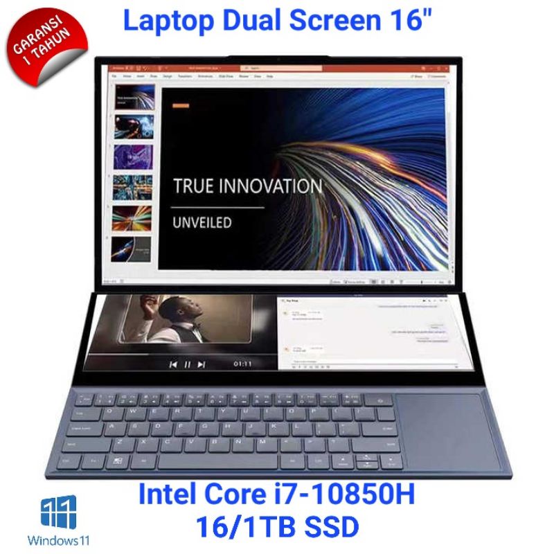 Laptop Dual Screen BT-DS16 Pro Intel Core i7-10850U 16&quot; 16/1TB Windows 11Pro