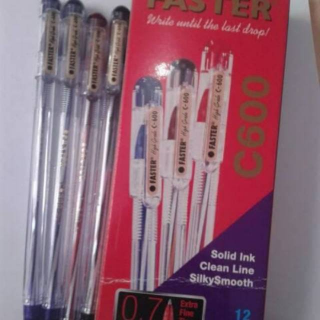 

Pulpen Faster C-600. 0.7mm. - Hitam