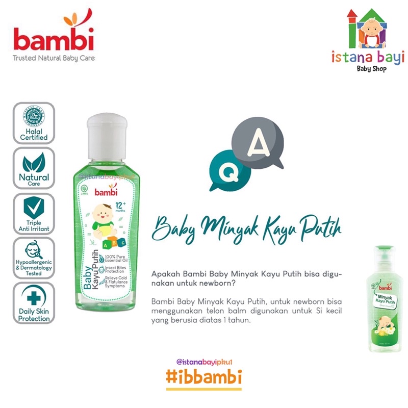 Bambi Minyak Kayu Putih - Bambi Cajuput Oil 60 ml